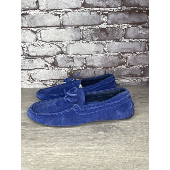 Alexander Trend Blue Suede Moccasins Driving Loafers Shoes Men’s Sz 12M US/45EU - Picture 2 of 16